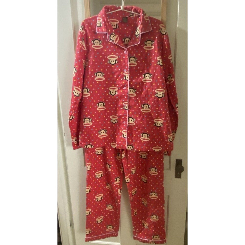 Paul Frank Pajama Set Signature Monkey Red Vintage Y2K Adult Women’s XL